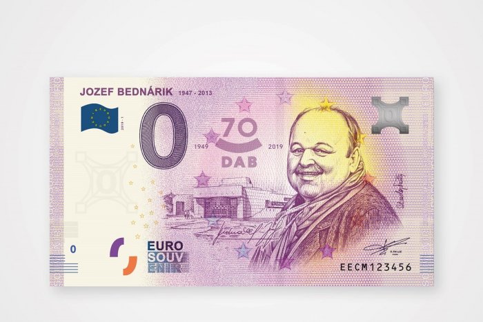 Ilustračný obrázok k článku Vzácny kúsok do zbierky: Jozef Bednárik zvečnený na unikátnej eurobankovke DAB