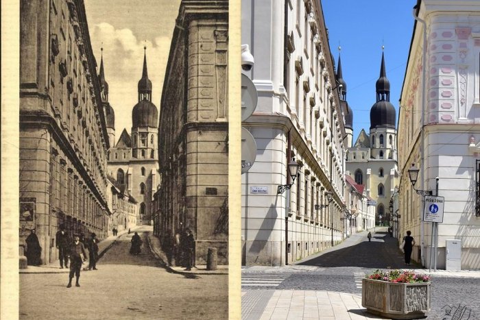 Ilustračný obrázok k článku Úžasné! Rodený Trnavčan nafotil mesto podľa historických fotografií, FOTOSÉRIA