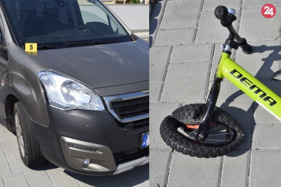 Ilustračný obrázok k článku Nešťastie viselo vo vzduchu: Dieťa na odrážadle narazilo do idúceho auta, FOTO