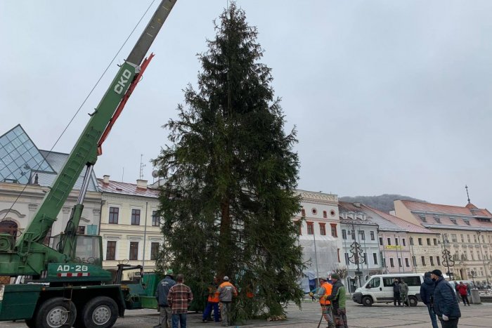 Ilustračný obrázok k článku Bystrické námestie už zdobí vianočný stromček: HLASUJTE: Je krajší ako pred rokom?