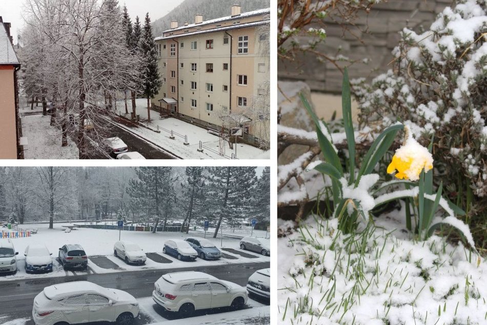 Ilustračný obrázok k článku Zima vystrkuje rožky aj v apríli: Takto sa Bystrica odela do bielej, FOTO