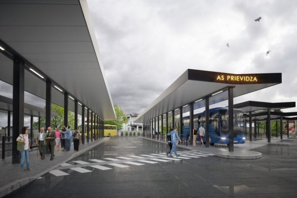 Ilustračný obrázok k článku Autobusovú stanicu v Prievidzi zrekonštruujú: Takto presunú nástupištia, VIZUALIZÁCIE