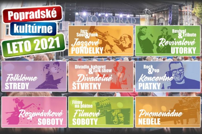 Ilustračný obrázok k článku Popradské kultúrne leto vo veľkom štýle: Príde aj Čírová či Müller, KOMPLETNÝ PROGRAM