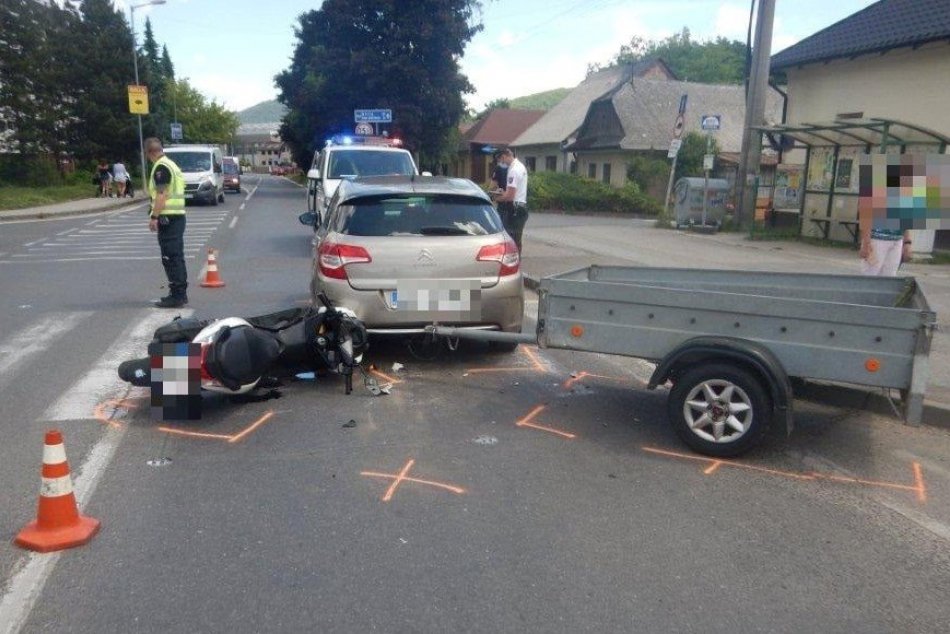 Ilustračný obrázok k článku Zranený motorkár: Dopravní policajti z Považskej Bystrice opisujú nehodu, FOTO