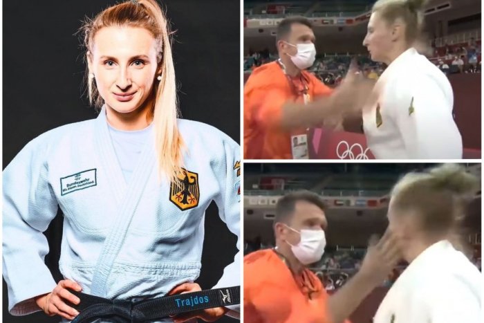 Ilustračný obrázok k článku Od trénera vyfasovala pár FACIEK! Rituál nemeckej džudistky vyvolal vášne, VIDEO