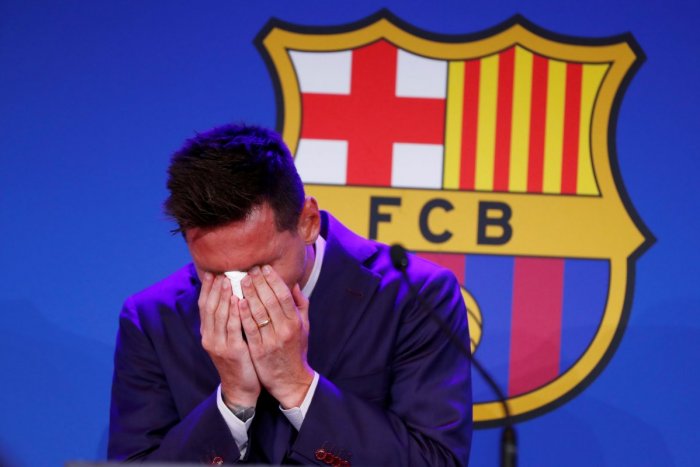 Ilustračný obrázok k článku Messi potvrdil odchod z Barcelony: Na tlačovke nezadržal slzy a ROZPLAKAL sa, FOTO
