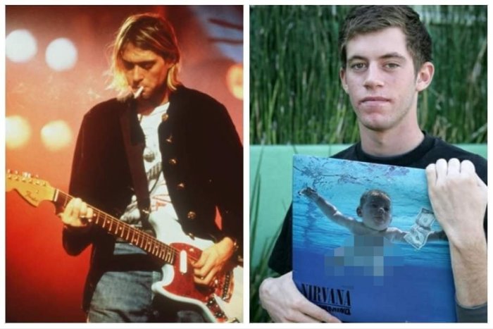 Ilustračný obrázok k článku "Bábätko" z obalu albumu Nevermind zažalovalo skupinu Nirvana. Mladík má vraj TRAUMU