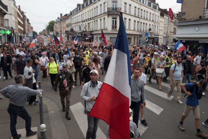Ilustračný obrázok k článku Francúzi protestovali aj DEVIATY víkend v rade: Vyše 120-tisíc ľudí nesúhlasí s covid pasmi