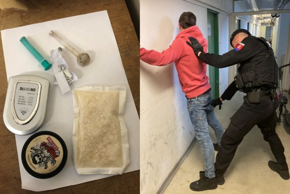 Ilustračný obrázok k článku Polícia zasahovala pred kaviarňou: Zadržala muža, ktorý mal pri sebe drogy, FOTO