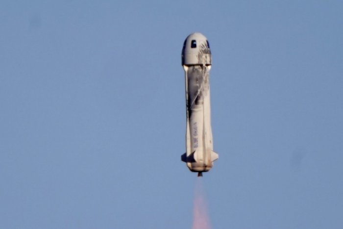 Štart rakety New Shepard spoločnosti Blue Origin.