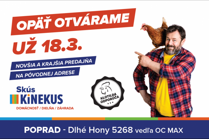 Ilustračný obrázok k článku Dobrá správa pre Poprad: Znovuotvorenie prevádzky Kinekus sa blíži