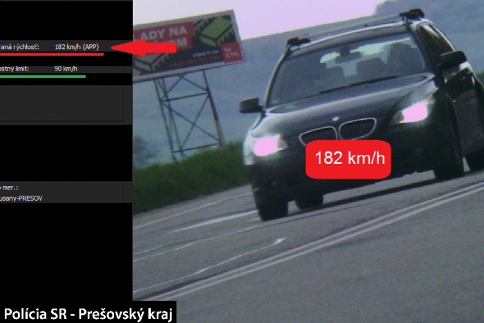 Ilustračný obrázok k článku Šialená jazda medzi Prešovom a Kapušanmi: Vodič šiel rýchlosťou vyše 180 km/h