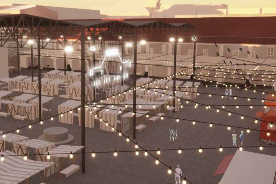 Ilustračný obrázok k článku Na tržnici v Nitre sa začínajú prvé práce: Zmenami prejde aj nádvorie, VIZUALIZÁCIE