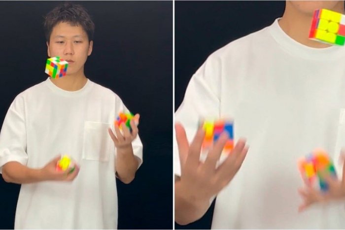 Ilustračný obrázok k článku Je toto vôbec možné?! Mladík žongluje s rubikovými kockami a ZÁROVEŇ ich skladá! VIDEO