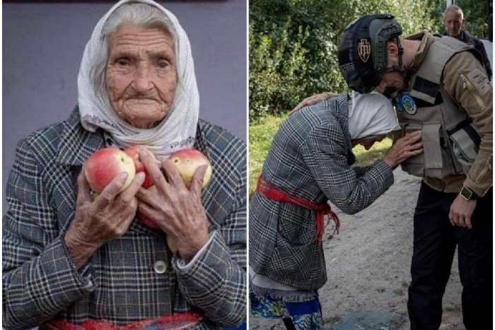 Ilustračný obrázok k článku 92-ročná starká prežila HITLERA a STALINA: Osloboditeľov na Ukrajine vítala s jablkami
