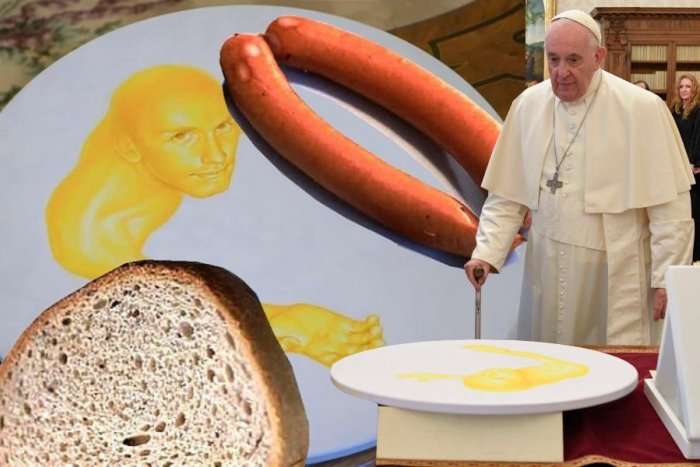 Ilustračný obrázok k článku Dar pre pápeža je terčom POSMEŠKOV: Preboha, to je čo za TANIER? To je František z Dijonu?