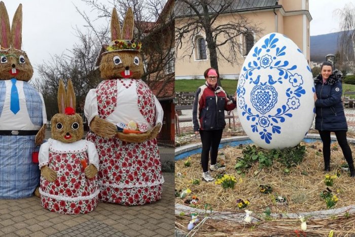 Ilustračný obrázok k článku Zajačia rodinka aj obrovské VAJCE: Obce pri Nitre sa vyzdobili na Veľkú noc, FOTO