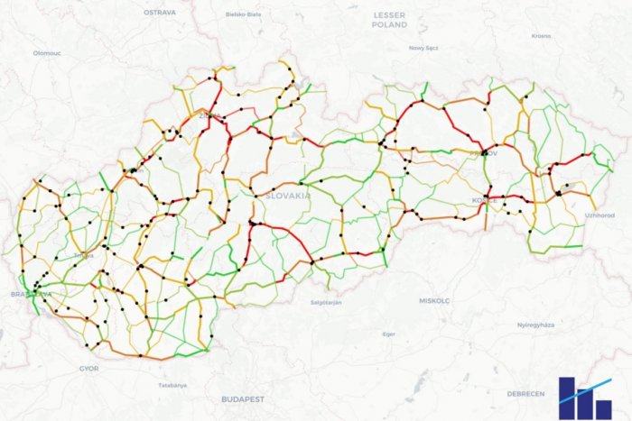 Mapa dopravnej nehodovosti a umiestnenie radarov