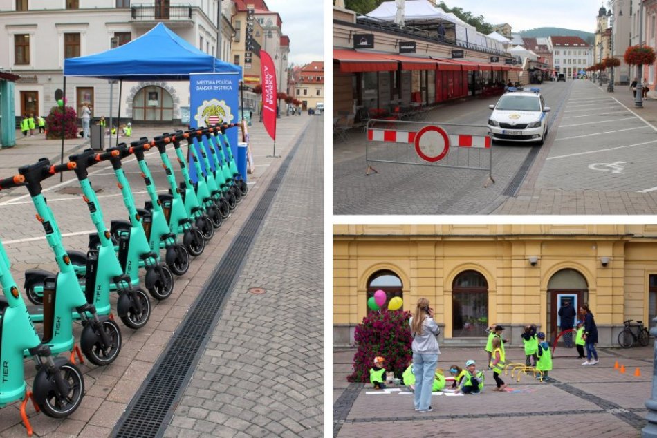 Ilustračný obrázok k článku V centre Bystrice UZAVRELI ulicu: Deň bez áut láka PROGRAMOM malých aj veľkých, FOTO