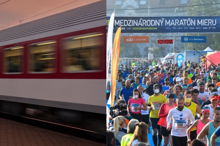 Ilustračný obrázok k článku Železnice vypravia do Košíc Maratónsky expres: Špeciálny program vo vlaku aj s PÁRTY vagónom!