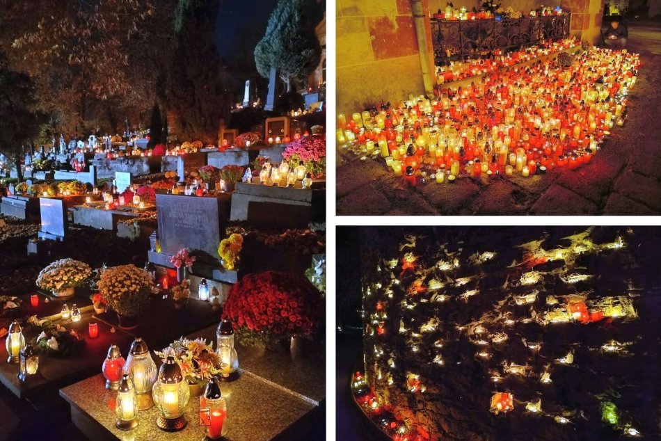 Ilustračný obrázok k článku Bystričania NEZABUDLI: Cintoríny sa po zotmení ROZŽIARILI tisíckami sviečok, FOTO