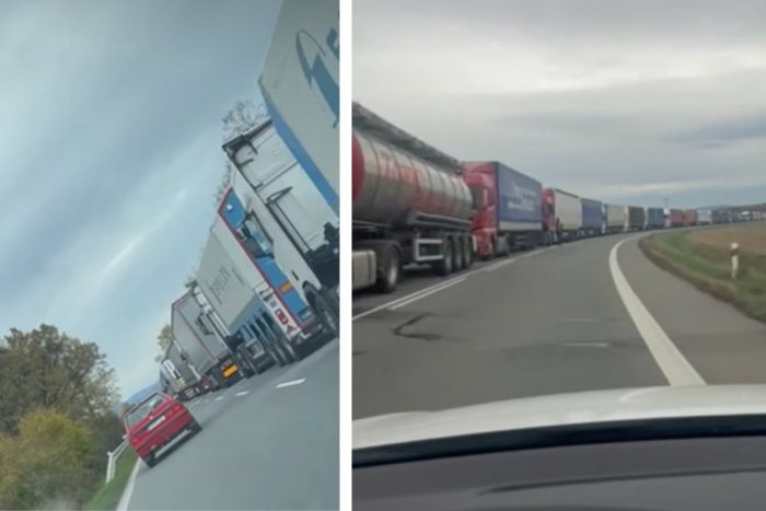 Ilustračný obrázok k článku NEUVERITEĽNÉ! Na hraniciach sa vytvorila 16 KILOMETROV dlhá kolóna kamiónov, VIDEO