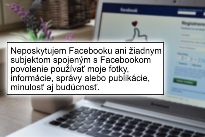 Ilustračný obrázok k článku Nedávam Facebooku povolenie používať moje fotky: Tisíce Slovákov zdieľajú totálny NEZMYSEL
