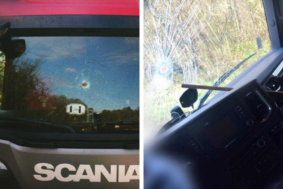 Ilustračný obrázok k článku HOROROVÝ zážitok na ceste: Čelné sklo kamióna PRERAZILA kovová tyč, FOTO