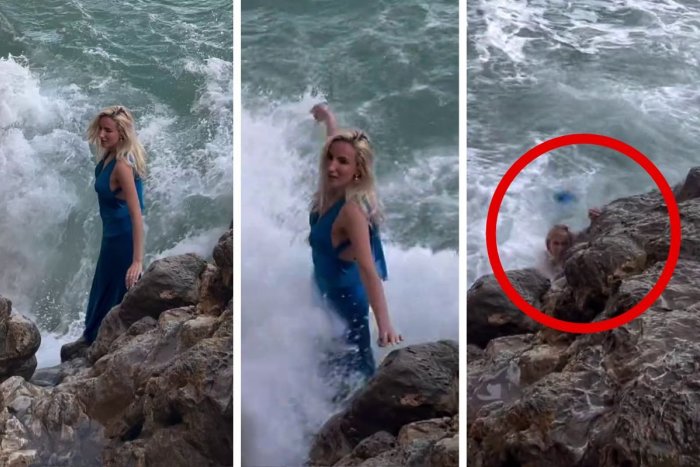 Ilustračný obrázok k článku Fotenie sa zmenilo na boj o ŽIVOT: Modelku strhla vlna, vtiahla ju pod skalu! VIDEO