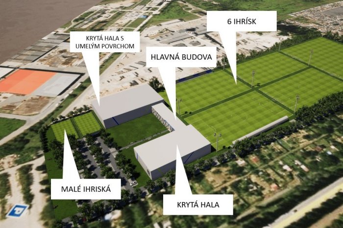 Ilustračný obrázok k článku 6 ihrísk aj krytá hala: Na košickom sídlisku má DO ROKA vyrásť futbalová akadémia!