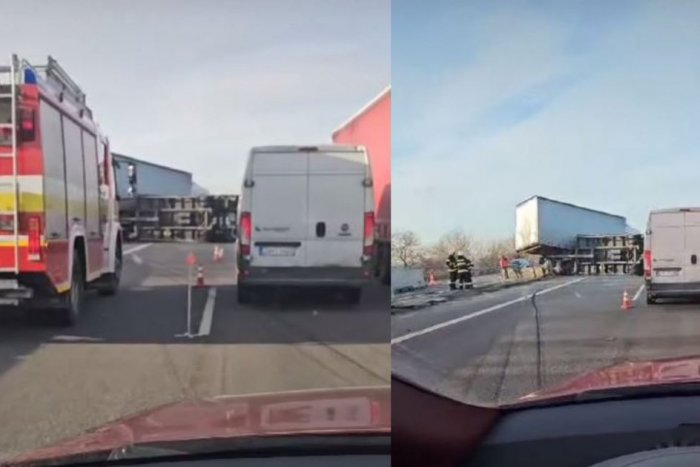 Ilustračný obrázok k článku Na diaľnici D1 pred Trnavou havaroval kamión: PRERAZIL stredové zvodidlá, VIDEO