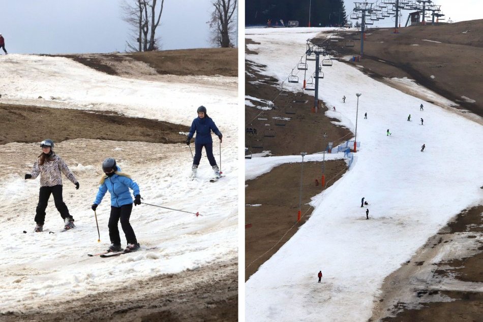 Ilustračný obrázok k článku Špinavý SNEH a okolo zjazdovky BLATO: Jarná lyžovačka veru IDYLICKY nevyzerá, FOTO