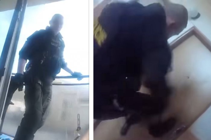 Ilustračný obrázok k článku Dramatické VIDEO z policajného zásahu: Muž visel z balkóna už iba na OPASKU!