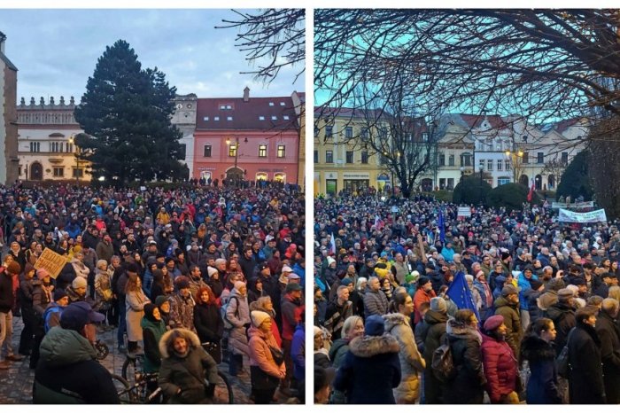 Ilustračný obrázok k článku Plné námestie v Prešove skandovalo: Slovensko si nedáme! Na protest prišlo vyše 7-tisíc ľudí