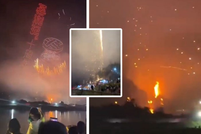 Ilustračný obrázok k článku Úchvatná svetelná šou sa zmenila na OHNIVÉ peklo! K zemi padali HORIACE drony, VIDEO