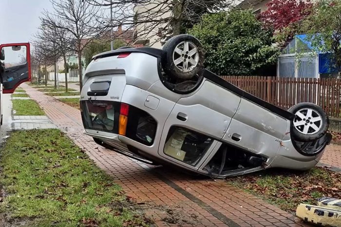 Ilustračný obrázok k článku Policajti zverejnili hororové VIDEO: Auto dostalo ŠMYK a prevrátilo sa na strechu!