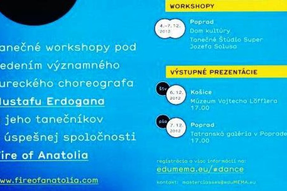 eduMEMA 2012 - tanečné workshopy v Tatranskej galérii