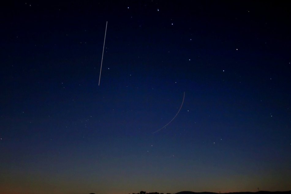 Prelet medzinárodnej stanice nad Zlatými Moravcami