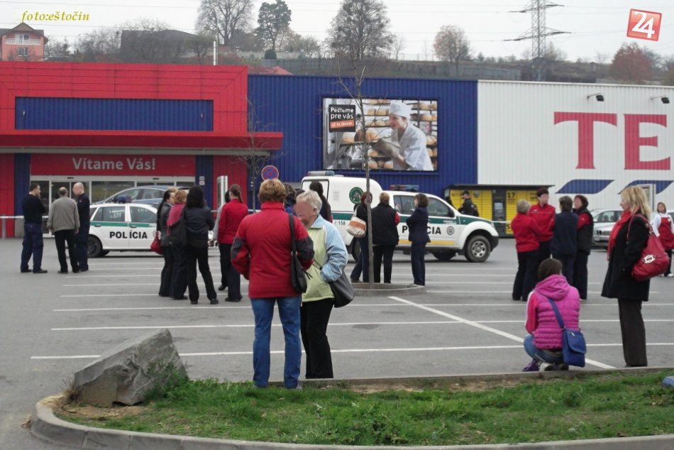 Evakuácia Tesca v Prešove