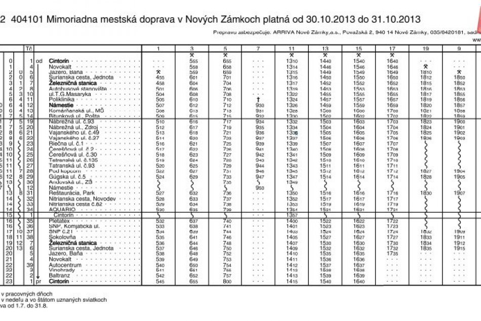 Cestovné poriadky NZ