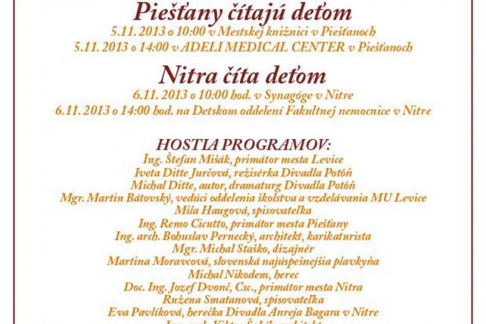 Slovensko číta deťom