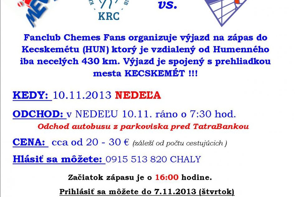 Fanúšikovia ŠK Chemes organizujú výjazd do Maďarska: Pridať sa môžete aj vy!