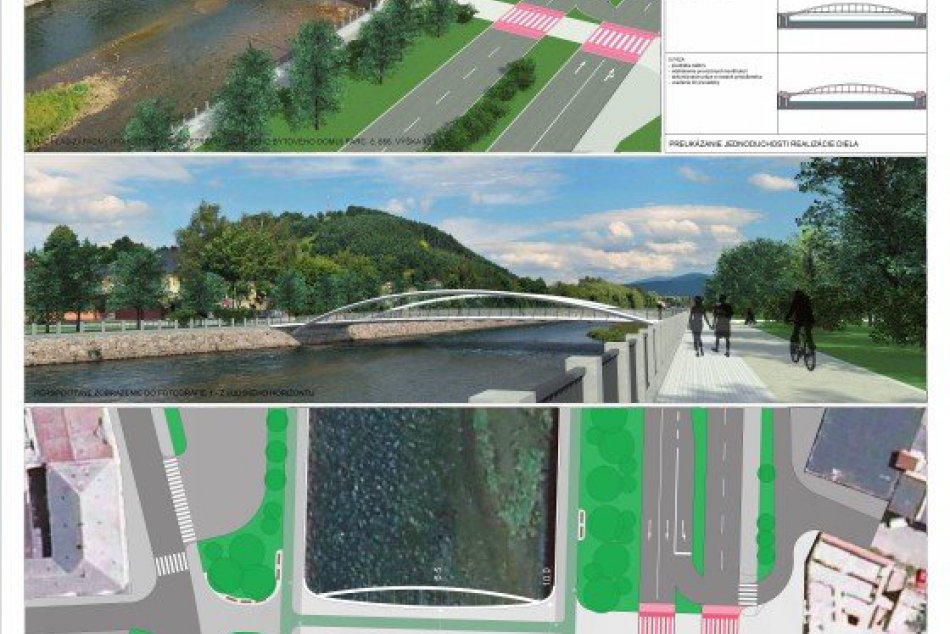 Modernizácia pešieho mosta Ružomberok – Likavka