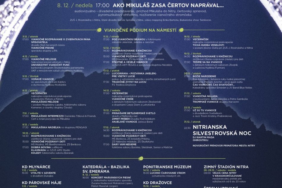 Program vo vianočnom mestečku