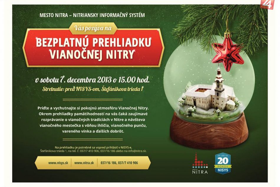 Prehliadka vianočnej Nitry