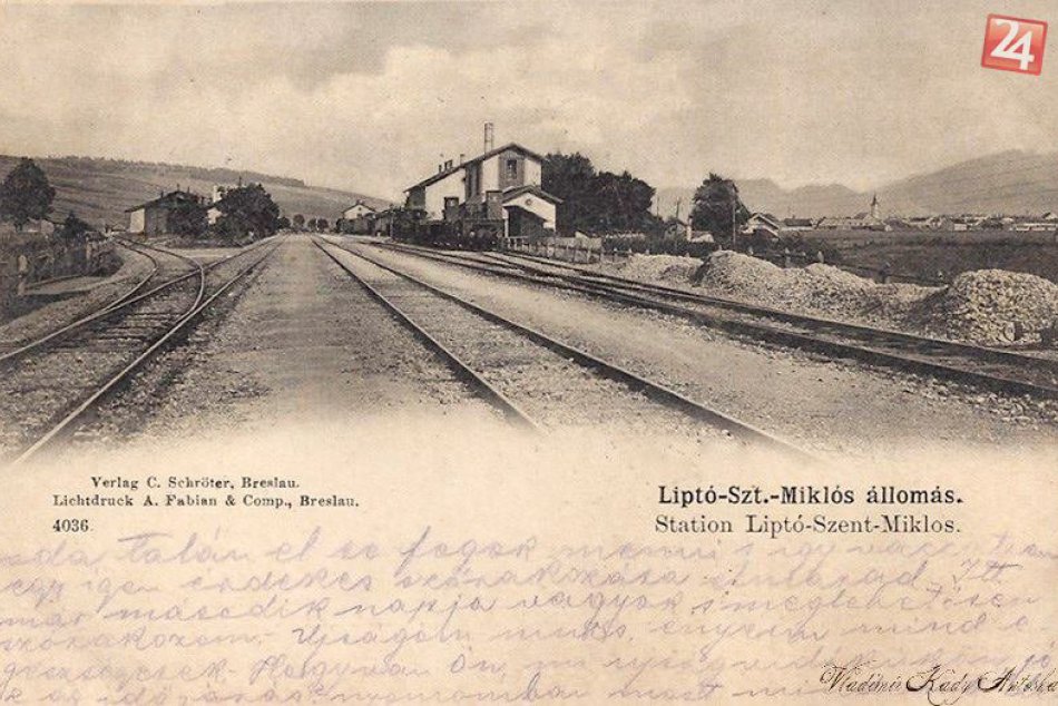 Historické fotografie železničnej stanice v Liptovskom Mikuláši