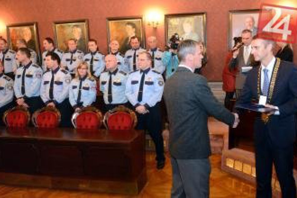 Oceňovania príslušníkov mestskej polície v Košiciach