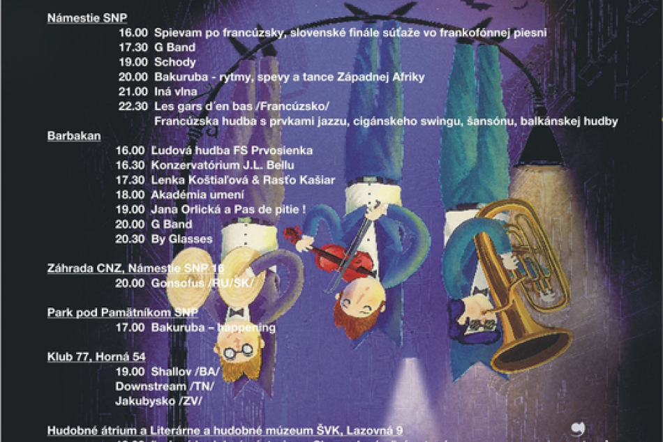 Noc hudby v Banskej Bystrici - program