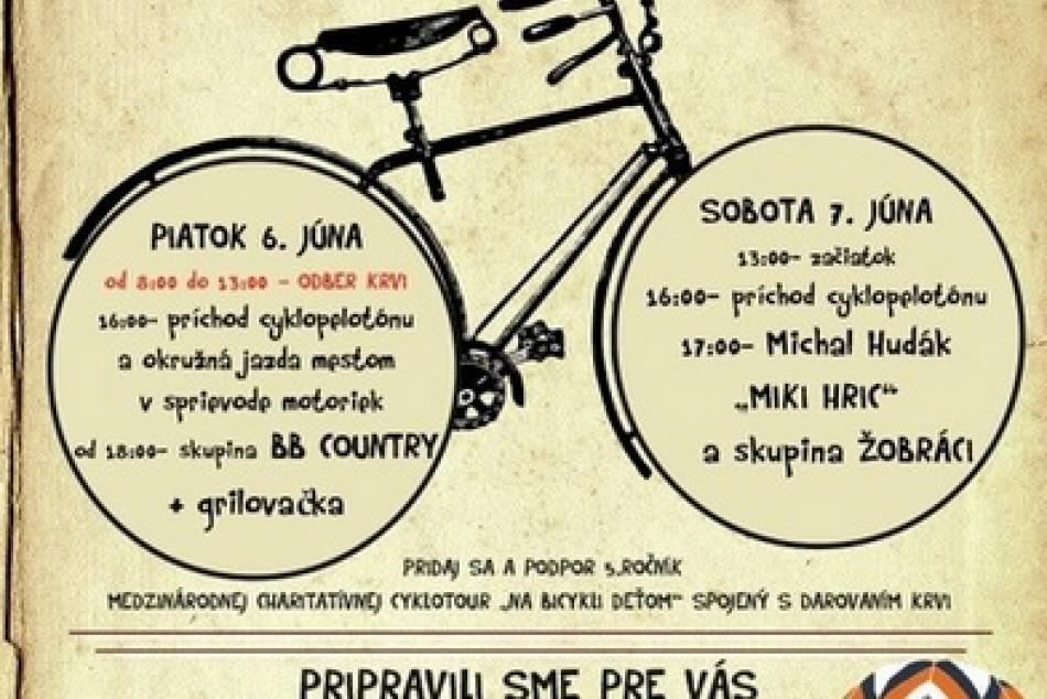 Do Prešova príde aj Miki Hric: Na bicykli deťom 2014 začína!