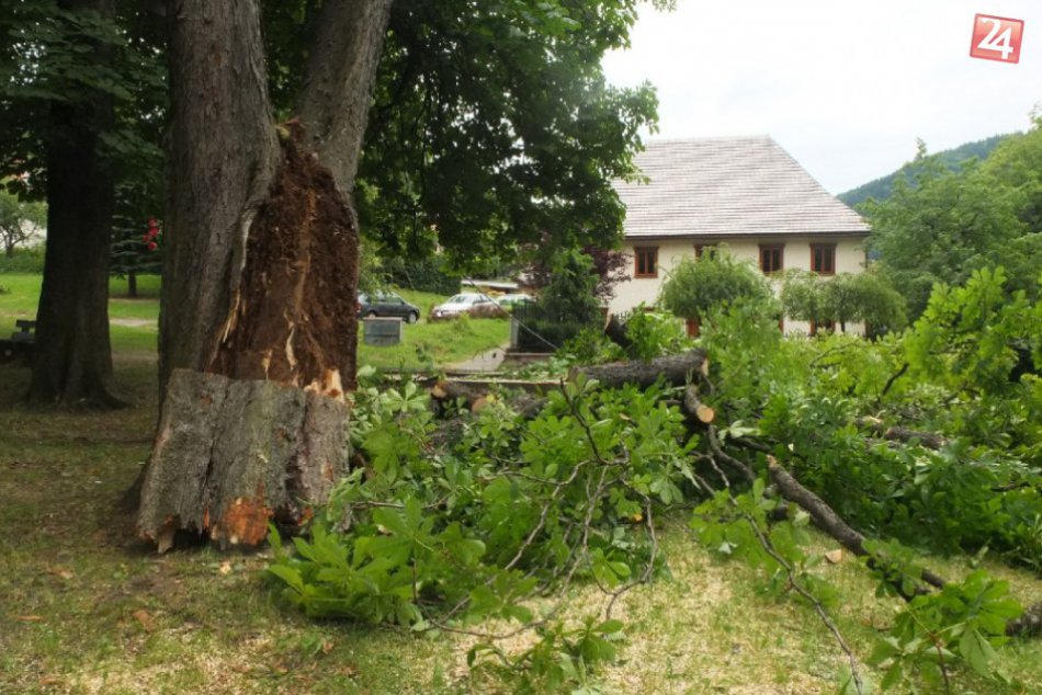 Spadnutý konár narobil poriadnu paseku!